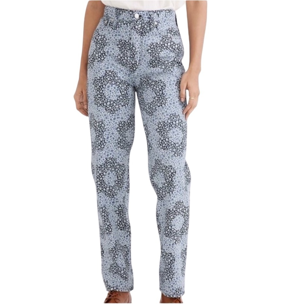 Madewell denim Blue floral Printed Jeans